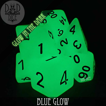 Blue Glow in the Dark Dice Set (Online Order Only)