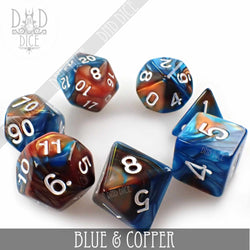 Blue & Copper Dice Set (Online Order Only)