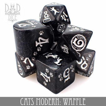 Cats Modern: Waffle Dice Set (Online Order Only)
