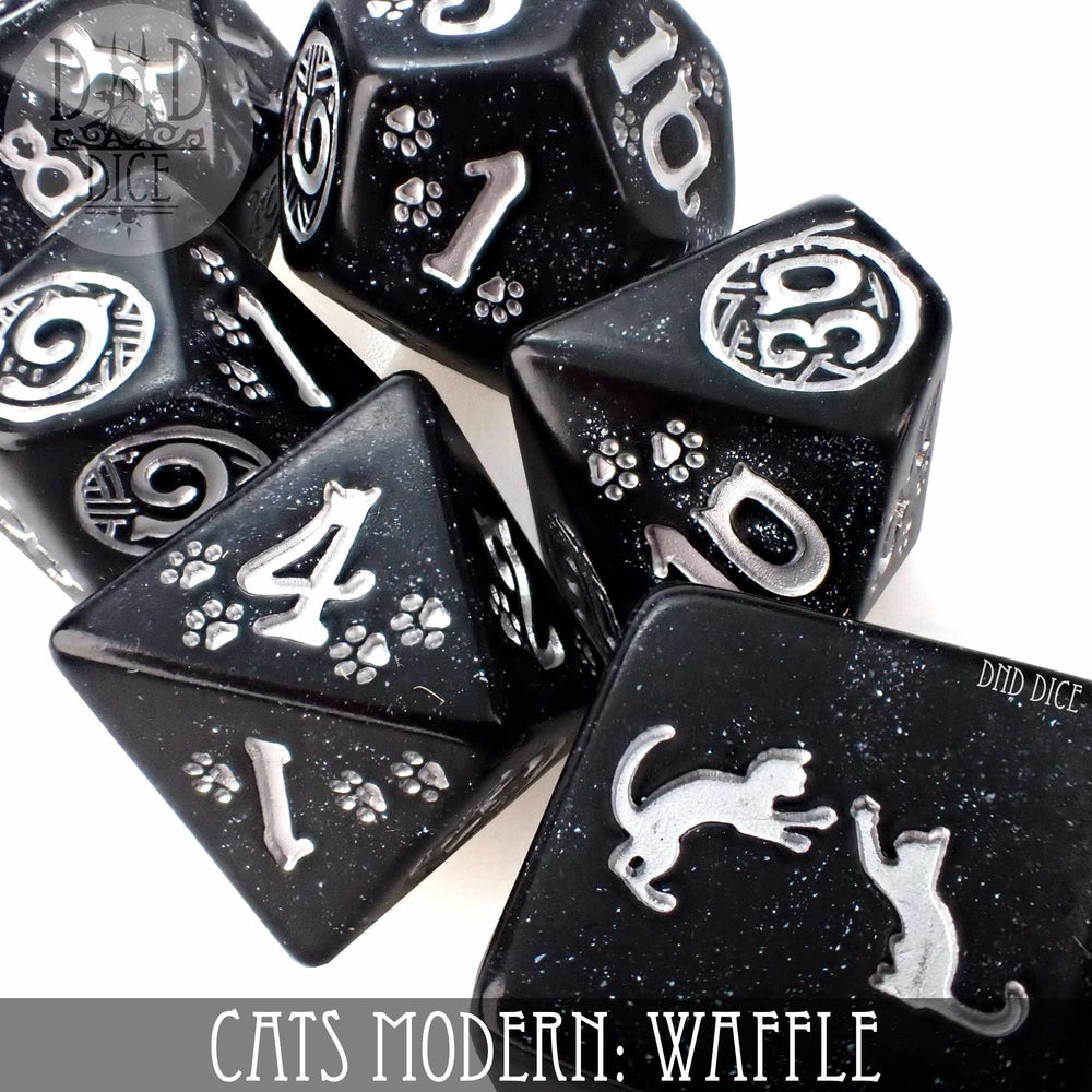 Cats Modern: Waffle Dice Set (Online Order Only)