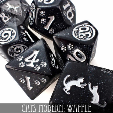 Cats Modern: Waffle Dice Set (Online Order Only)