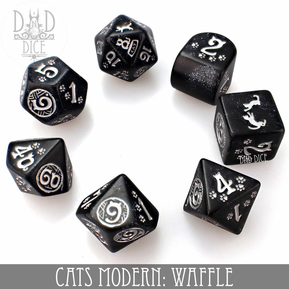 Cats Modern: Waffle Dice Set (Online Order Only)