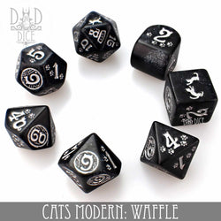 Cats Modern: Waffle Dice Set (Online Order Only)