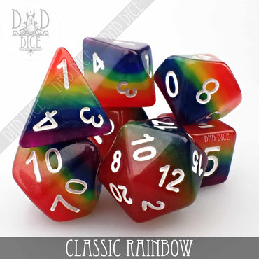 Classic Rainbow Dice Set (Online Order Only)