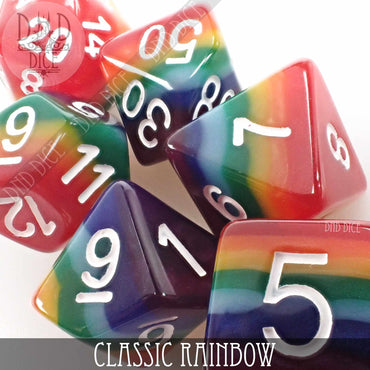 Classic Rainbow Dice Set (Online Order Only)