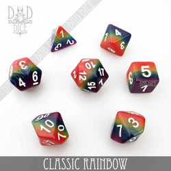 Classic Rainbow Dice Set (Online Order Only)