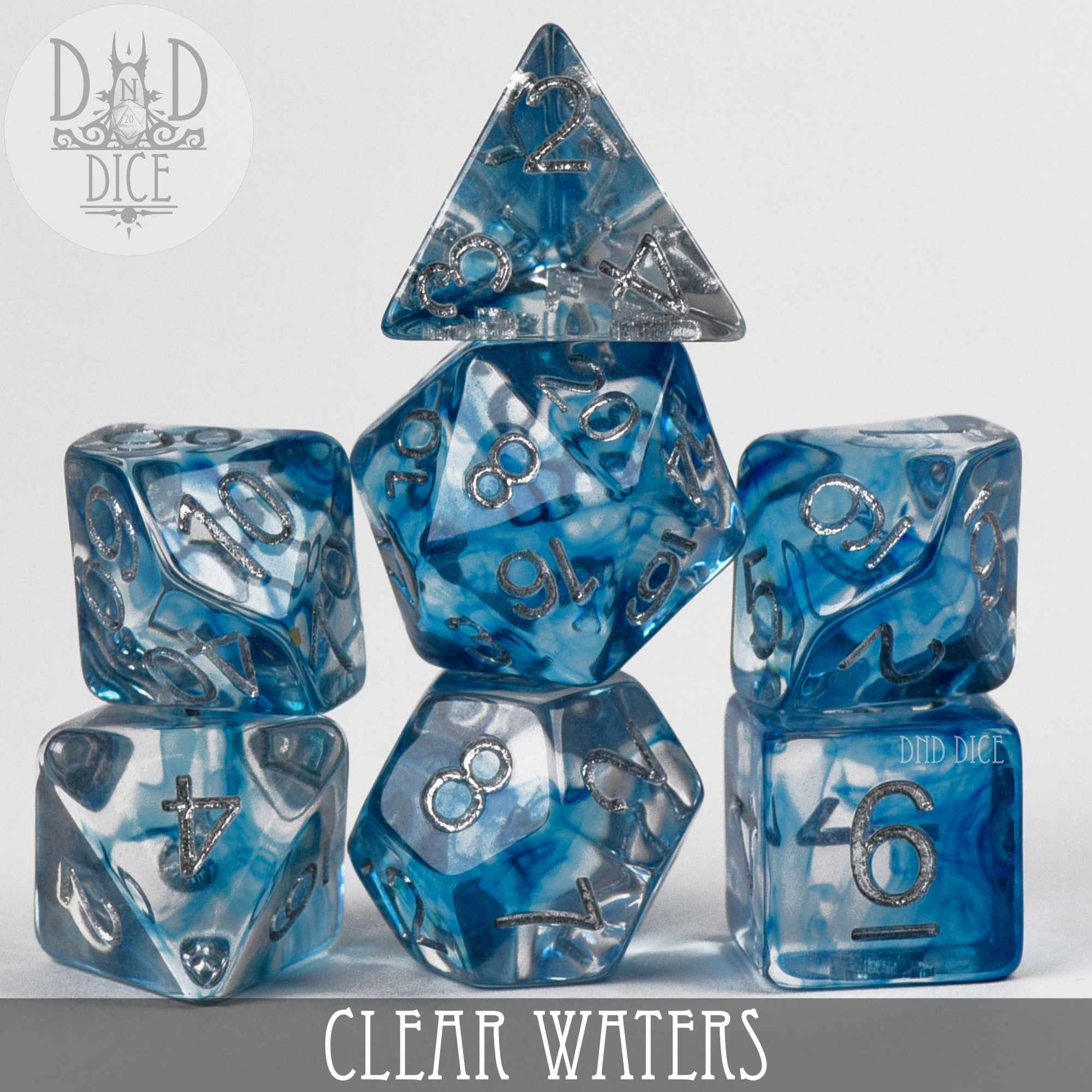 Clear Waters Dice Set (Online Order Only)