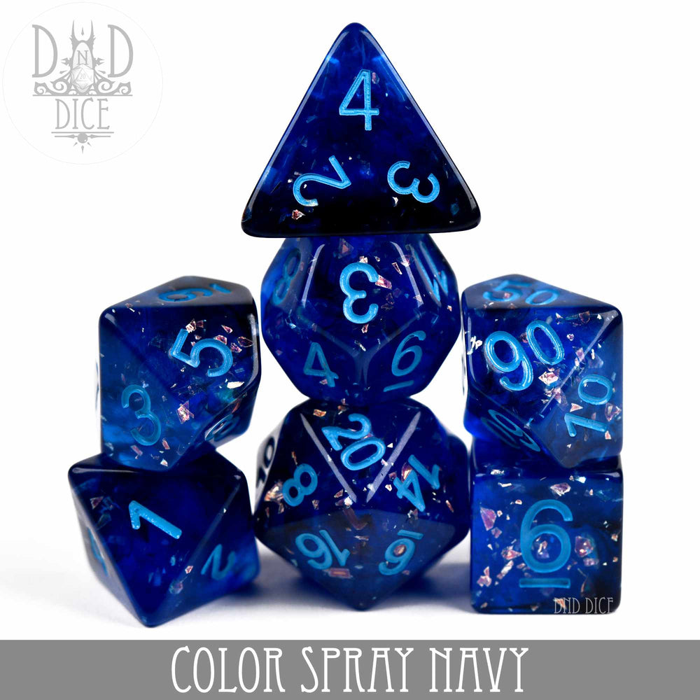Color Spray Navy Dice Set (Online Order Only)