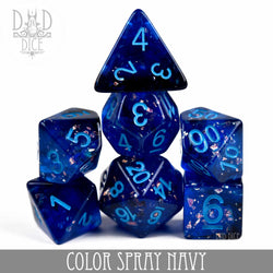 Color Spray Navy Dice Set (Online Order Only)