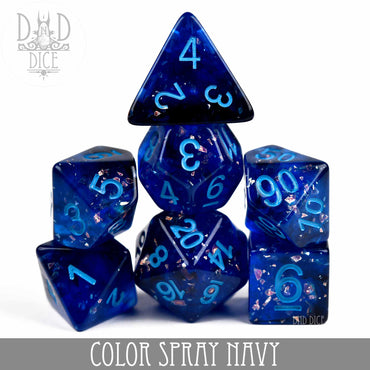 Color Spray Navy Dice Set (Online Order Only)