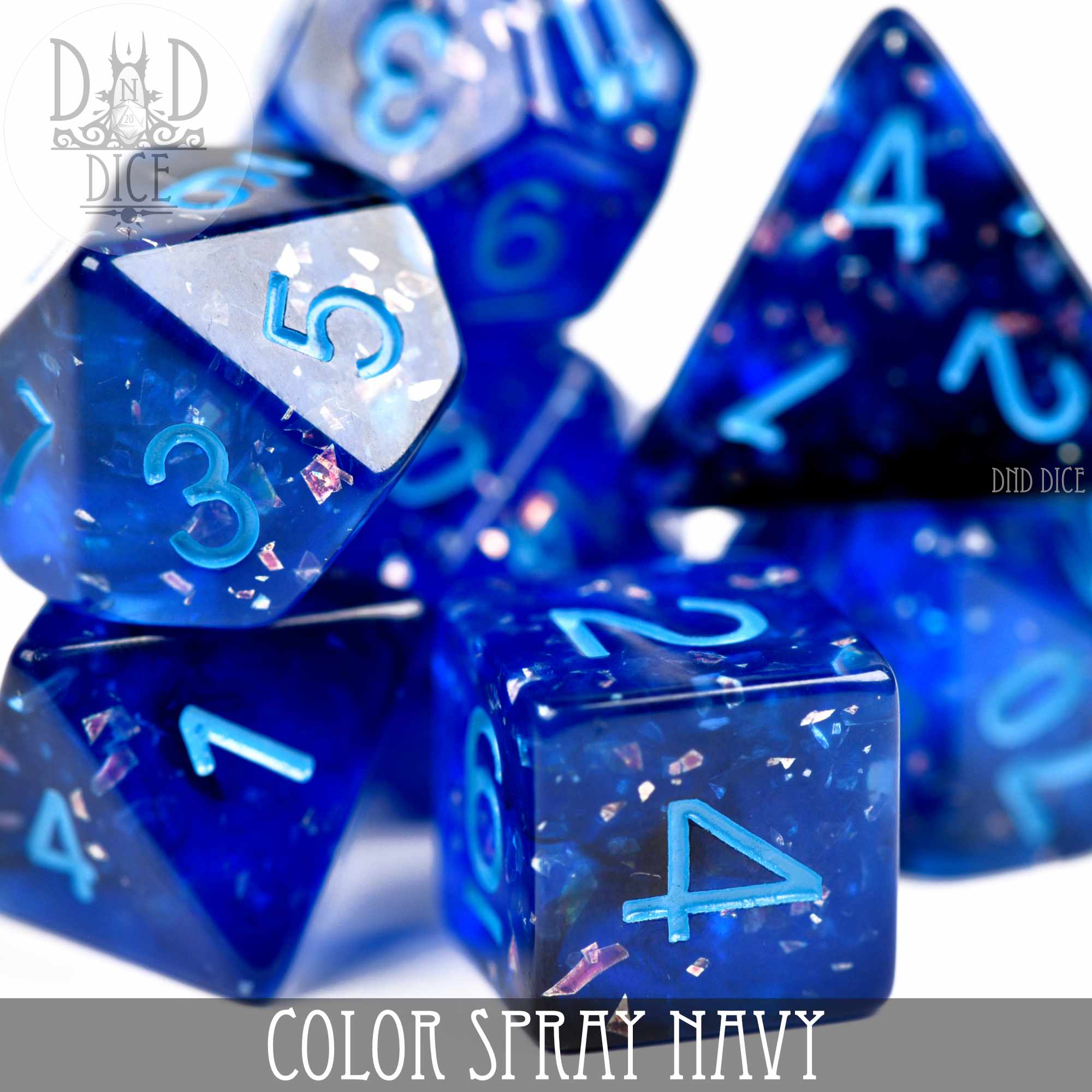 Color Spray Navy Dice Set (Online Order Only)