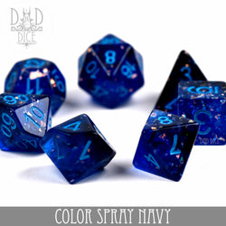 Color Spray Navy Dice Set (Online Order Only)