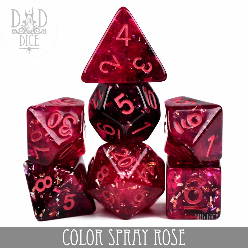 Color Spray Rose Dice Set (Online Order Only)