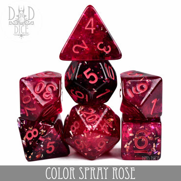 Color Spray Rose Dice Set (Online Order Only)