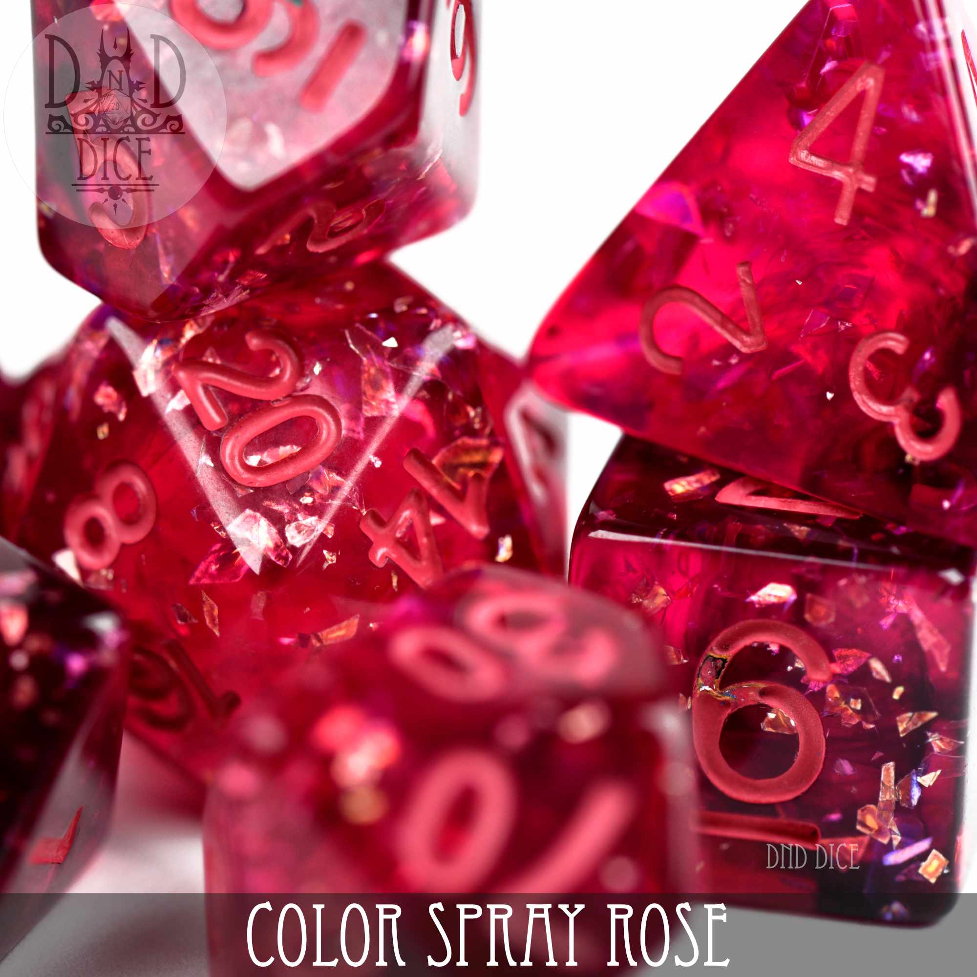 Color Spray Rose Dice Set (Online Order Only)
