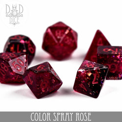 Color Spray Rose Dice Set (Online Order Only)