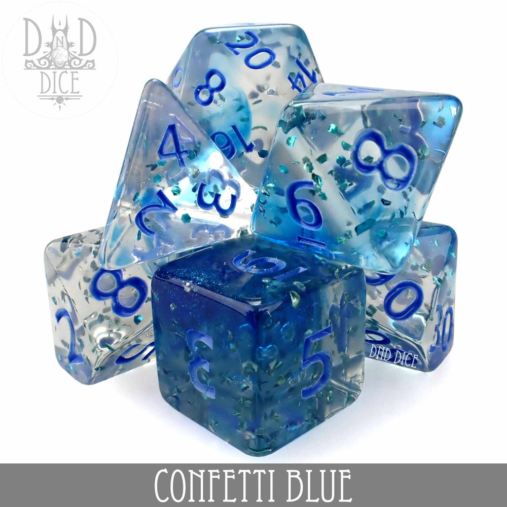 Confetti Blue Dice Set (Online Order Only)