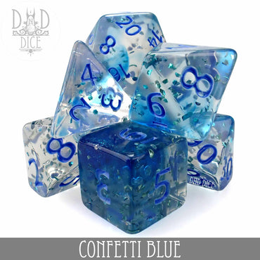 Confetti Blue Dice Set (Online Order Only)