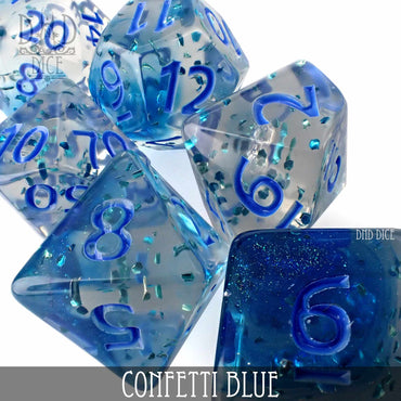 Confetti Blue Dice Set (Online Order Only)