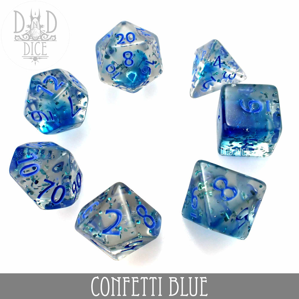 Confetti Blue Dice Set (Online Order Only)