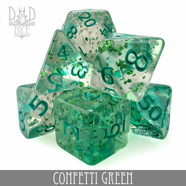 Confetti Green Dice Set (Online Order Only)