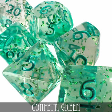Confetti Green Dice Set (Online Order Only)