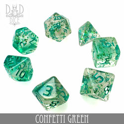 Confetti Green Dice Set (Online Order Only)