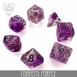 Confetti Purple Dice Set (Online Order Only)