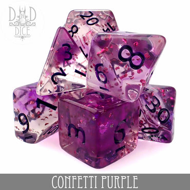 Confetti Purple Dice Set (Online Order Only)
