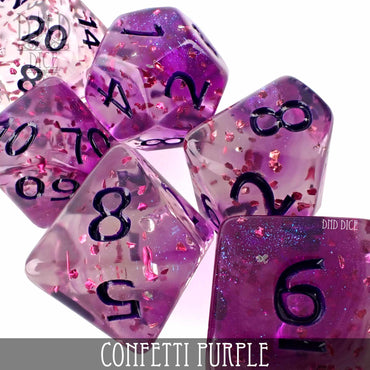 Confetti Purple Dice Set (Online Order Only)