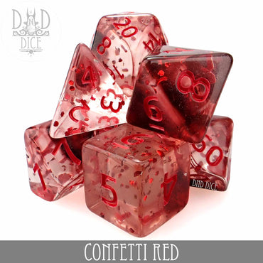 Confetti Red Dice Set (Online Order Only)