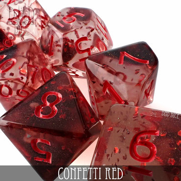 Confetti Red Dice Set (Online Order Only)