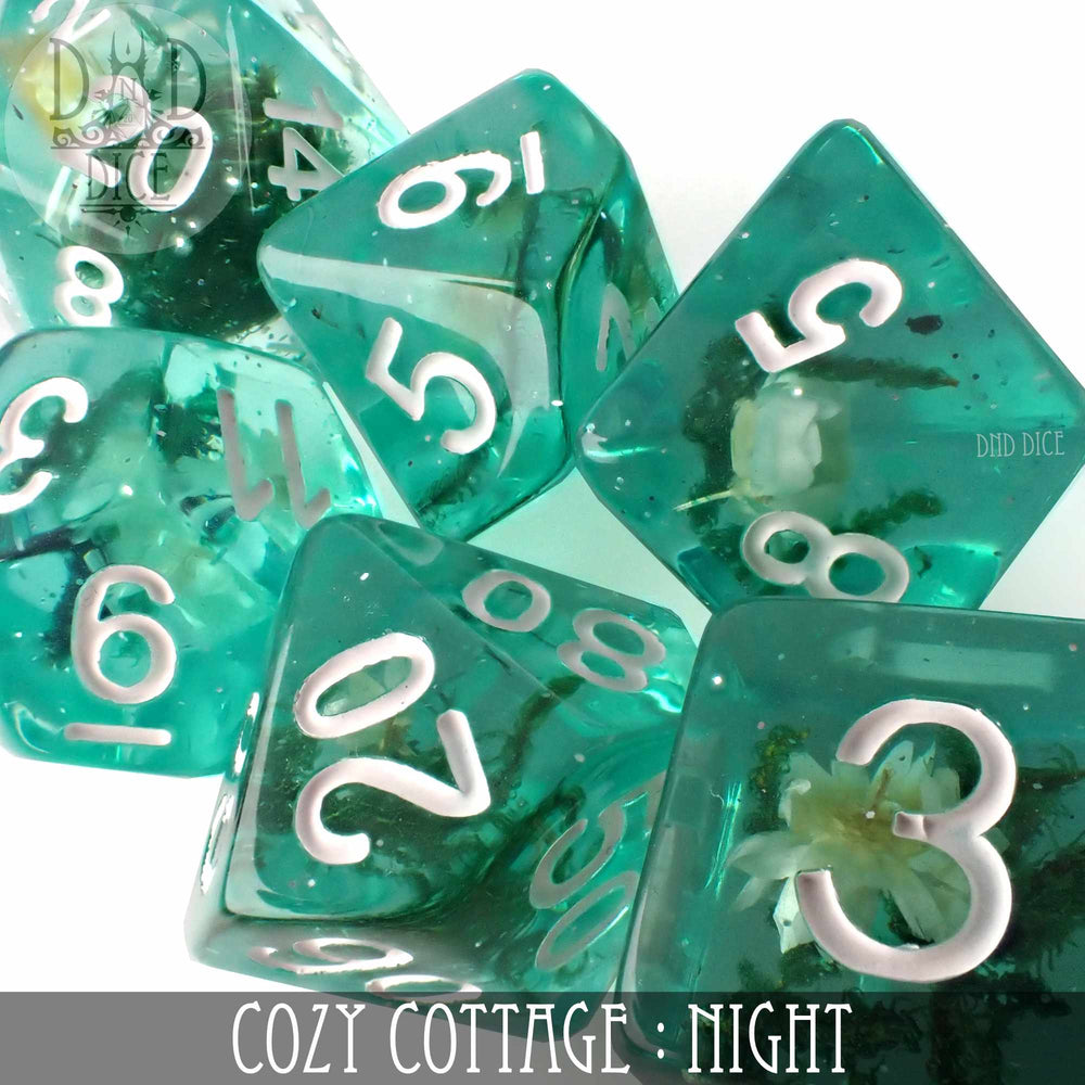 Cozy Cottage Night Dice Set (Online Order Only)