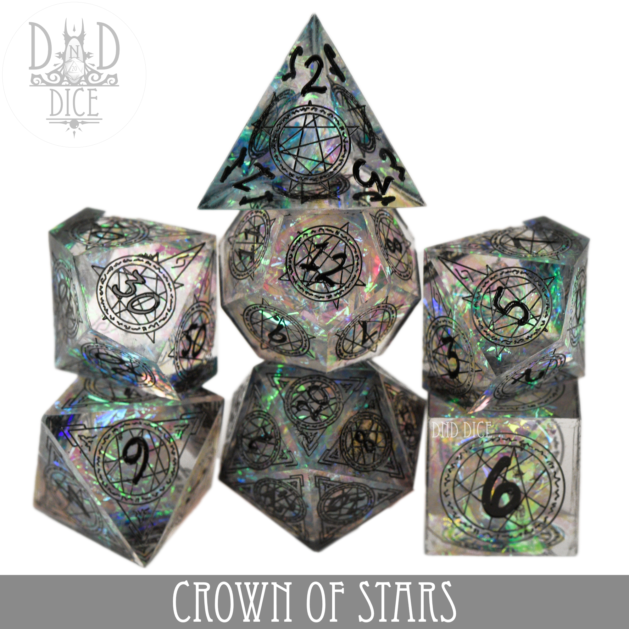 Crown of Stars Handmade Dice Set (Online Order Only)