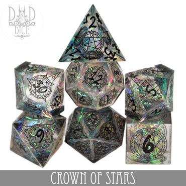 Crown of Stars Handmade Dice Set (Online Order Only)