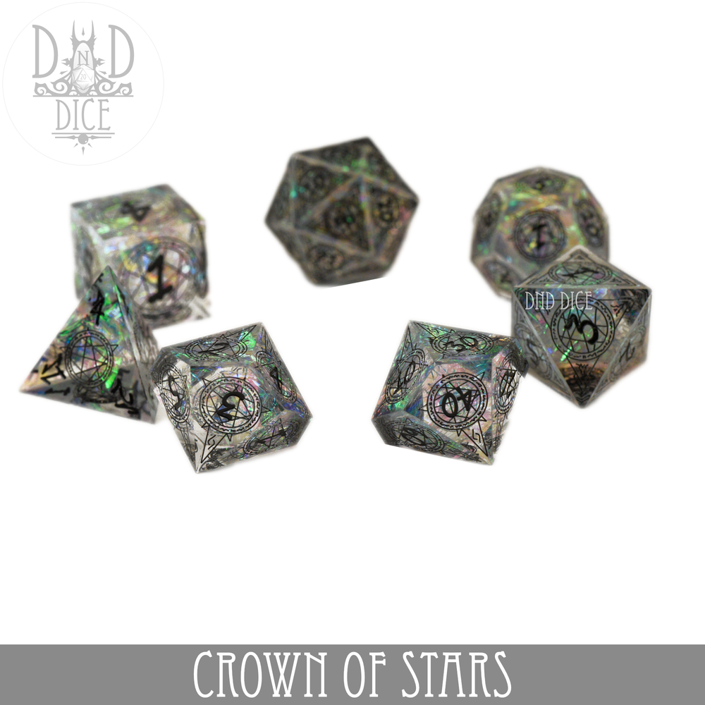 Crown of Stars Handmade Dice Set (Online Order Only)