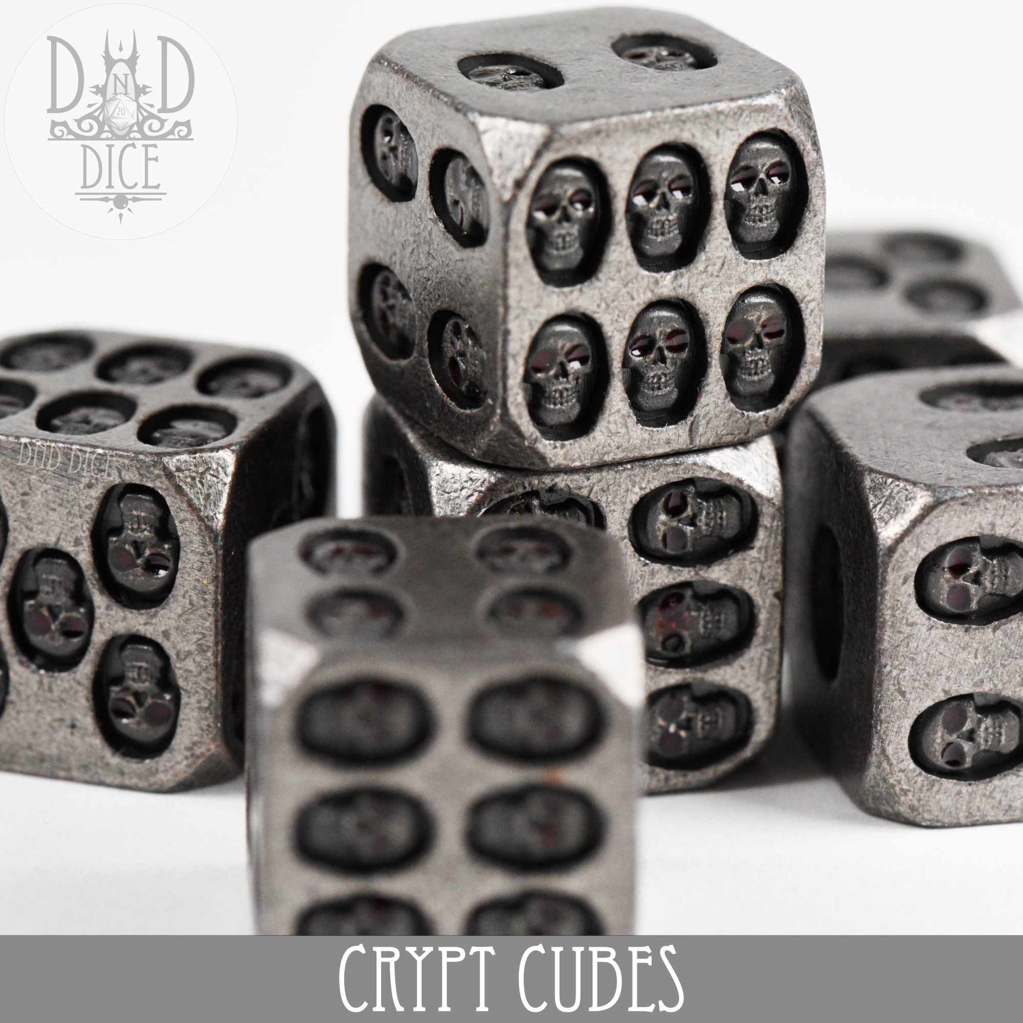 Crypt Cubes 6D6 Metal Dice Set (Online Order Only)