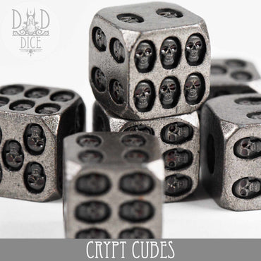 Crypt Cubes 6D6 Metal Dice Set (Online Order Only)