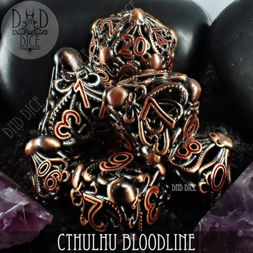 Cthulhu Bloodline Metal Dice Set (Gift Box) (Online Order Only)