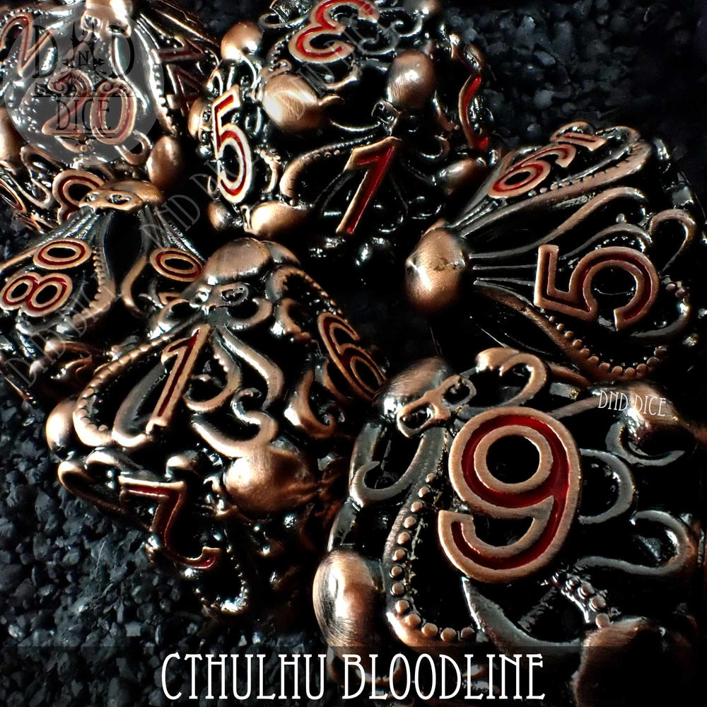 Cthulhu Bloodline Metal Dice Set (Gift Box) (Online Order Only)