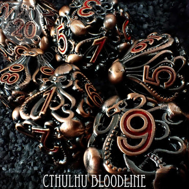 Cthulhu Bloodline Metal Dice Set (Gift Box) (Online Order Only)