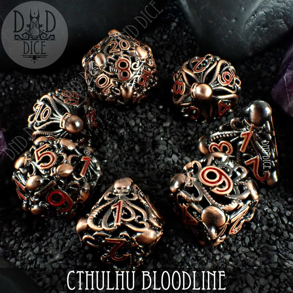 Cthulhu Bloodline Metal Dice Set (Gift Box) (Online Order Only)