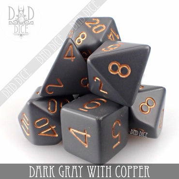 Dark Gray with Copper Dice Set (Online Order Only)