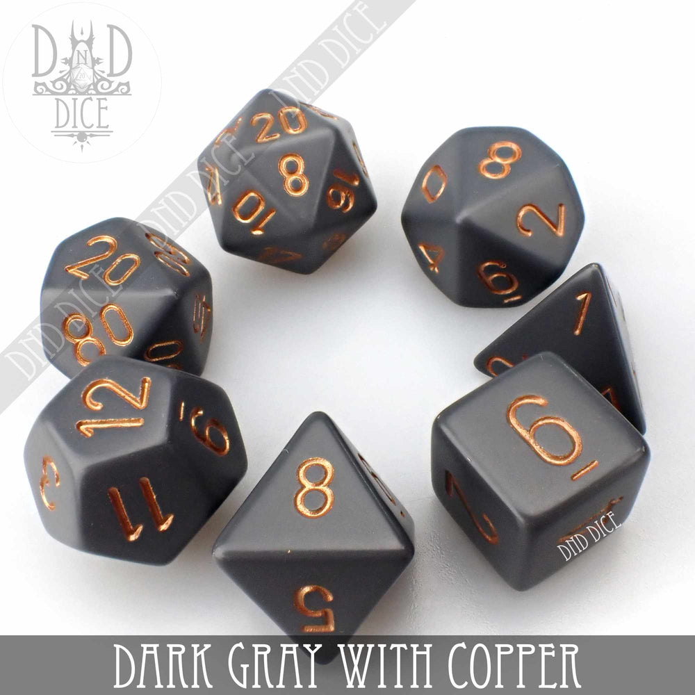 Dark Gray with Copper Dice Set (Online Order Only)