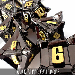Dark Steel Caltrops Metal Dice Set (Online Order Only)