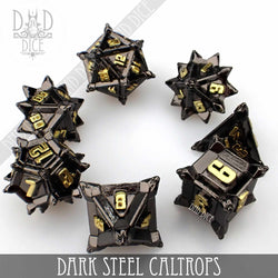 Dark Steel Caltrops Metal Dice Set (Online Order Only)