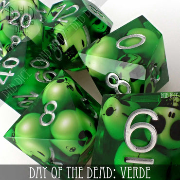 Day of the Dead - Verde Handmade Dice Set (Online Order Only)