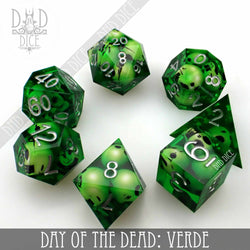 Day of the Dead - Verde Handmade Dice Set (Online Order Only)