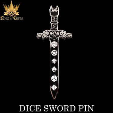 Dice Sword Enamel Pin (Online Order Only)