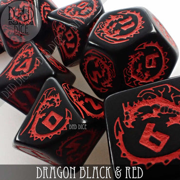 Dragon Onyx (Black & Red) Dice Set (Online Order Only)